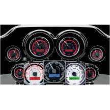 MVX-8K Series Analog/Digital Gauge Kit — Six-gauge kit, black face