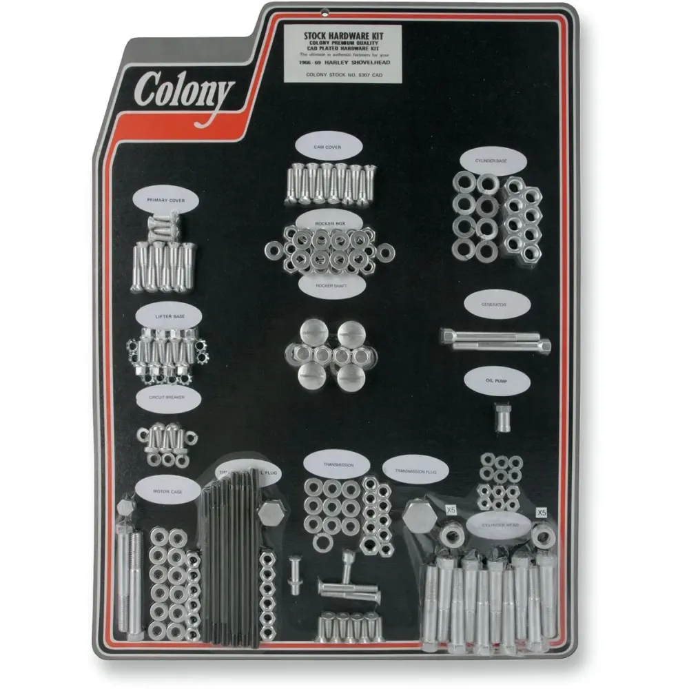 Complete Stock Hardware Kit — Cadmium plated, silver Complete Stock Hardware Kit — Cadmium plated, silver
