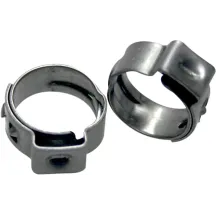 Stepless® Ear Clamps for Fuel System — 3/16" ID fuel line, Silver, 10 Pack