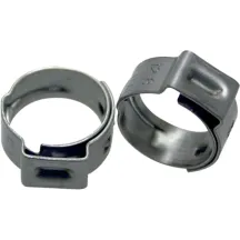 Stepless® Ear Clamps for Fuel System — 1/4" ID, 5/16" ID, 10 pack, silver