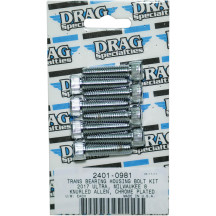 M-Eight Bolt Kit — Transmission bearing housing, Chrome, Silver