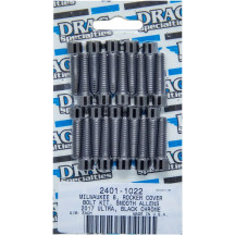 M-Eight Bolt Kit — Rocker cover, black, chrome