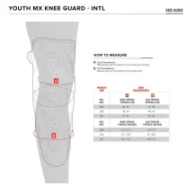 Youth SX-1 Knee Protectors — L/XL, Black, Red
