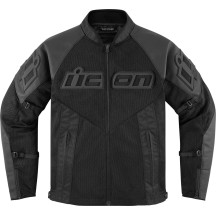 Chaqueta Mesh AF™ de cuero — Hombre S, corte sport, Negro