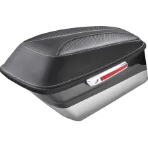 Bagger Lid Cover — Black, Pair
