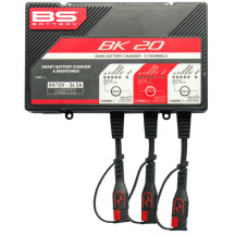 Cargador y mantenedor de baterías SMART Bank con función de reacondicionamiento — hasta 40 Ah, 3 baterías, Negro/Rojo