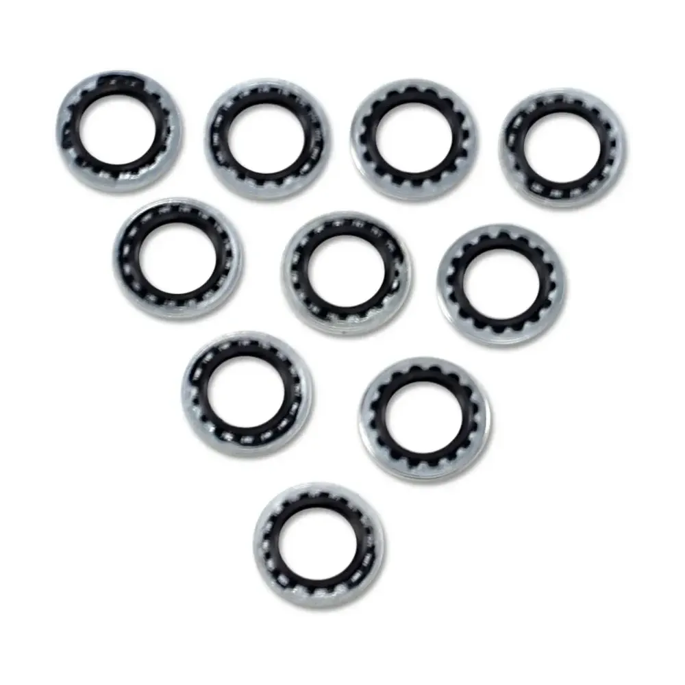 Arandelas de sellado para perno banjo — 11.1 mm (7/16"), paquete de 10, plateado