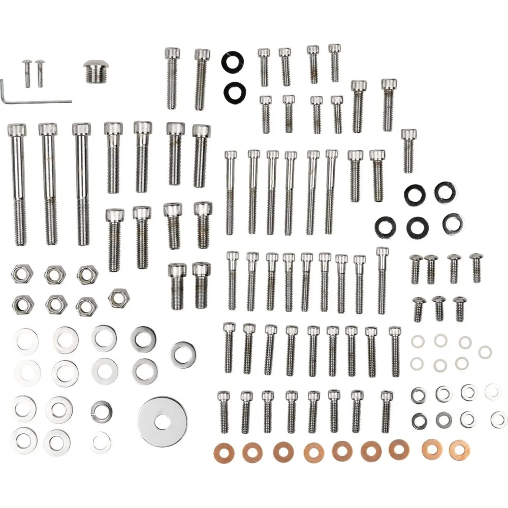 Complete Motor Bolt Kit — Chrome