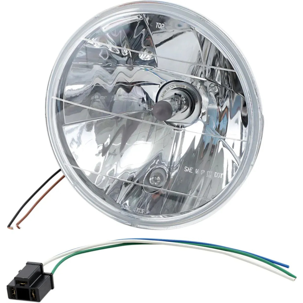 7" Headlight With Running Light — 12 V, 55/60 W