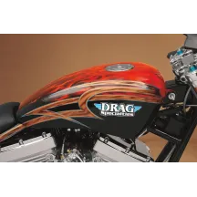Depósito de combustible con tapón cromado estilo aero — 3.3 gal (12.5 L), salida 22 mm, cromado
