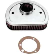 Replacement High-Flow Air Filter — 41.00 mm (1.625 in), Black, Red