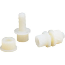 Sujetadores de placa de matrícula de nylon — 100 unidades, blanco