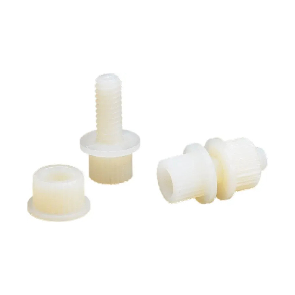 Sujetadores de placa de matrícula de nylon — 100 unidades, blanco