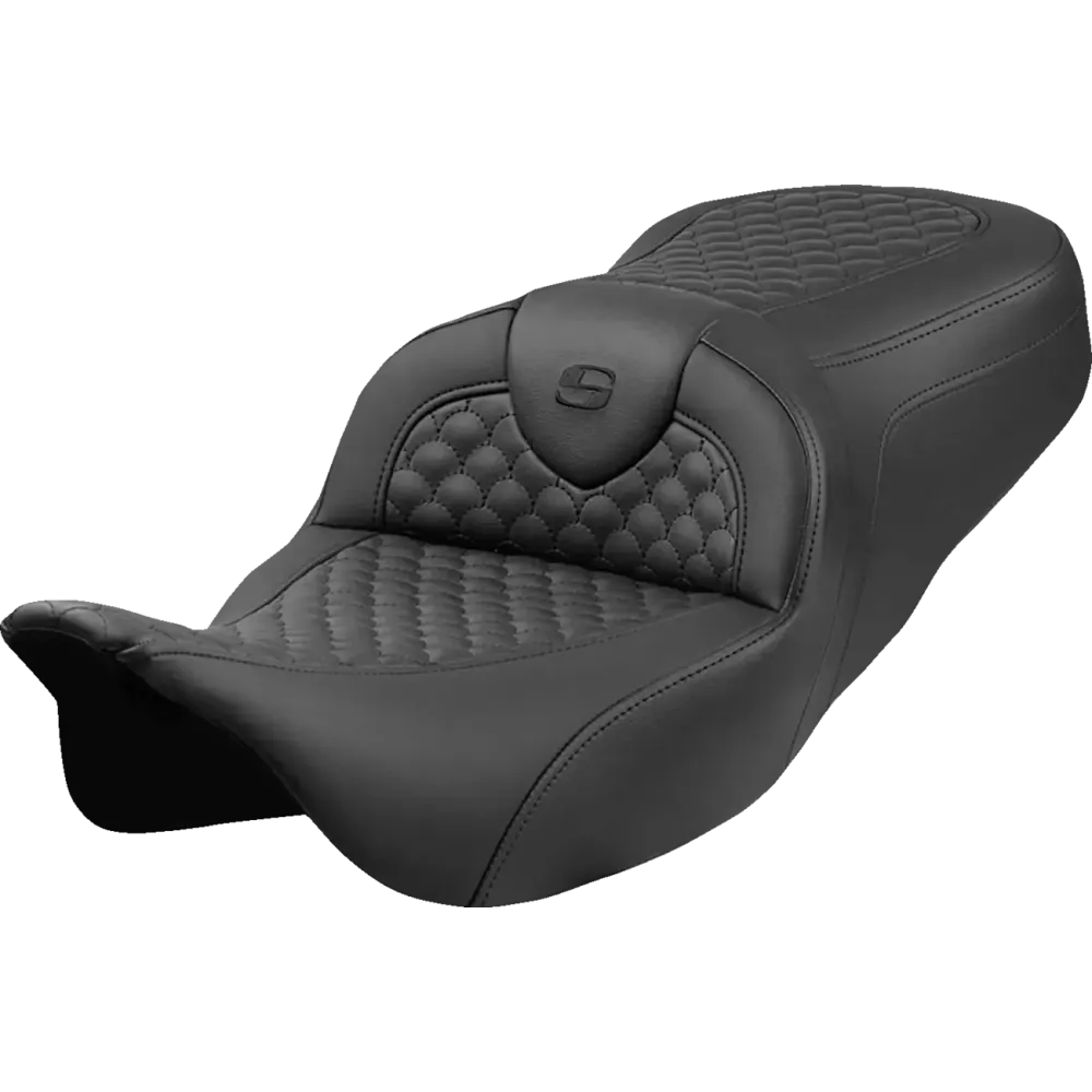 Asiento Dragon Scale Stitch Roadsofa™ — 78.74 cm (31"), conductor 39.5 cm (15-1/2"), negro