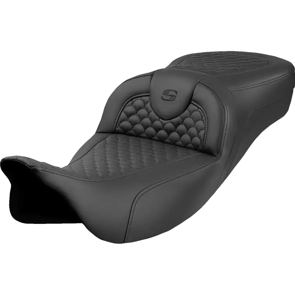Asiento Dragon Scale Stitch Roadsofa™ — longitud total 31", ancho conductor 15-1/2", Negro