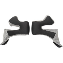 Almohadillas de mejilla Sector para casco — 2XL, 35 mm, Negro, Plateado