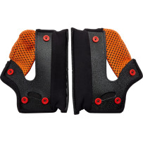 Gringo/Gringo S/Gringo SV 22.06 Helmet Cheek Pads — 10 mm, Fits Gringo, Gringo S, Gringo SV, Black, Orange