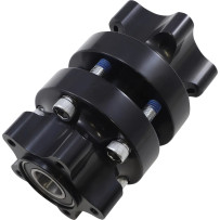 Cartridge Hub — Front, dual disc, 5-bolt 3.25" bolt circle, black anodized