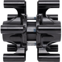 Cubo de rueda Spider — '08+ FLT delantero, doble disco, anodizado negro