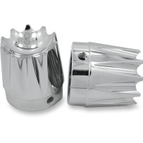 Front Axle Nut Cover — 25.4 mm (1") inside diameter, front mount, Chrome