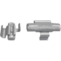 Contrapesos de rueda — 10 g, Crimp-On, sin acabado, plateado