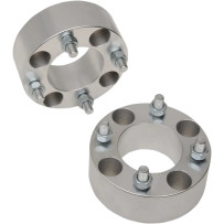 Wheel Spacers with Studs — 51.8 mm (2 in), 4/110 bolt pattern, 10 mm studs, silver