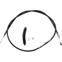 High-Efficiency Black Vinyl Clutch Cable — Housing 169.5 cm (66-11/16\"), Adjuster 62 cm (24-7/16\"), +10 cm (4\")