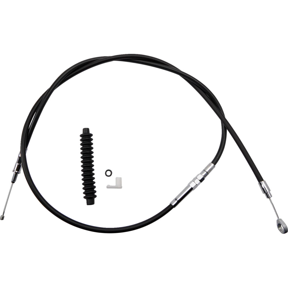 Cable de embrague de vinilo negro de alta eficiencia — 169,5 cm carcasa, 64,5 cm ajustador, 98 mm recorrido