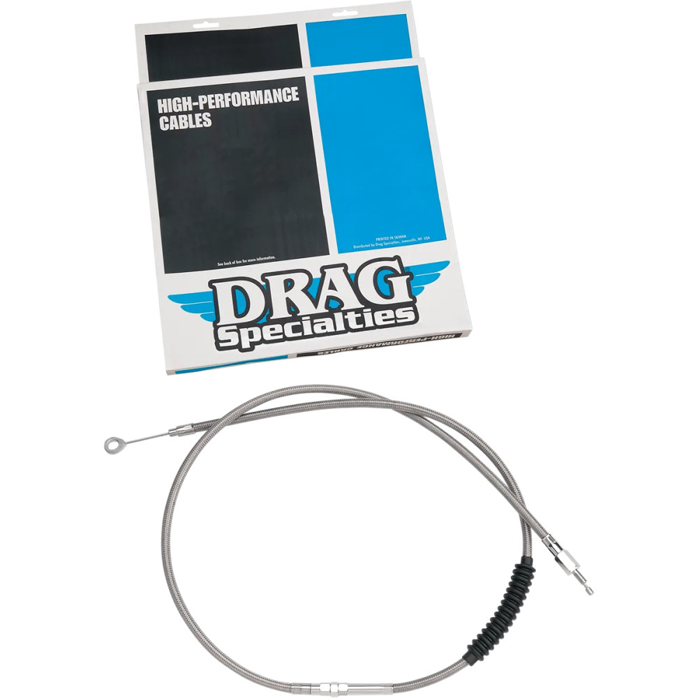 Cable de embrague trenzado de acero inoxidable de alta eficiencia — 64-7/16" carcasa, 32-15/16" ajustador, 2-3/4" recorrido, cro
