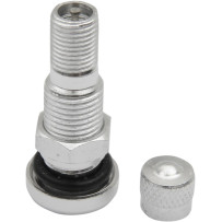 Straight Valve Stem — 10 mm hole (0.39"), aluminum, silver