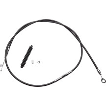 High-Efficiency Black Vinyl Clutch Cable — 203 cm (80"), adjuster 80 cm (31-1/2"), 76 mm (3") travel