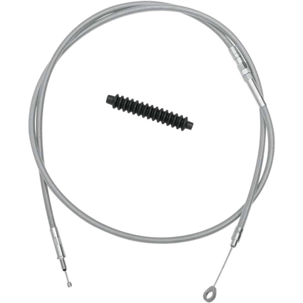 Cable de embrague trenzado de acero inoxidable de alta eficiencia — 203 cm (80"), 79 mm (3-1/8") recorrido, ajustador 25-7/16", 