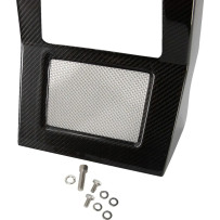 Assault Armor Carbon Fiber Chin Spoiler — Front, Air Cooled, Black