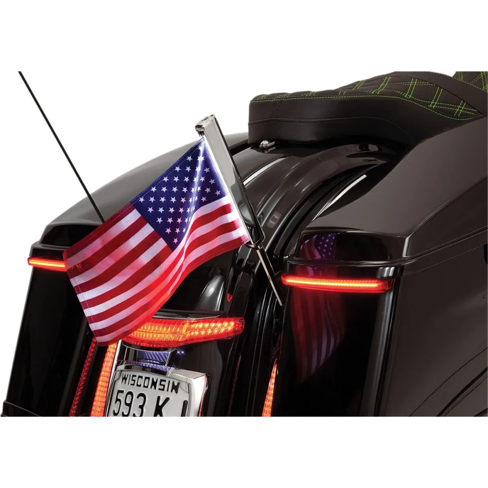 Flag Pole Mounting Kit — Chrome, Rear