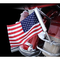 LED Flagpole Mount — 3/4" round, rear mount, black