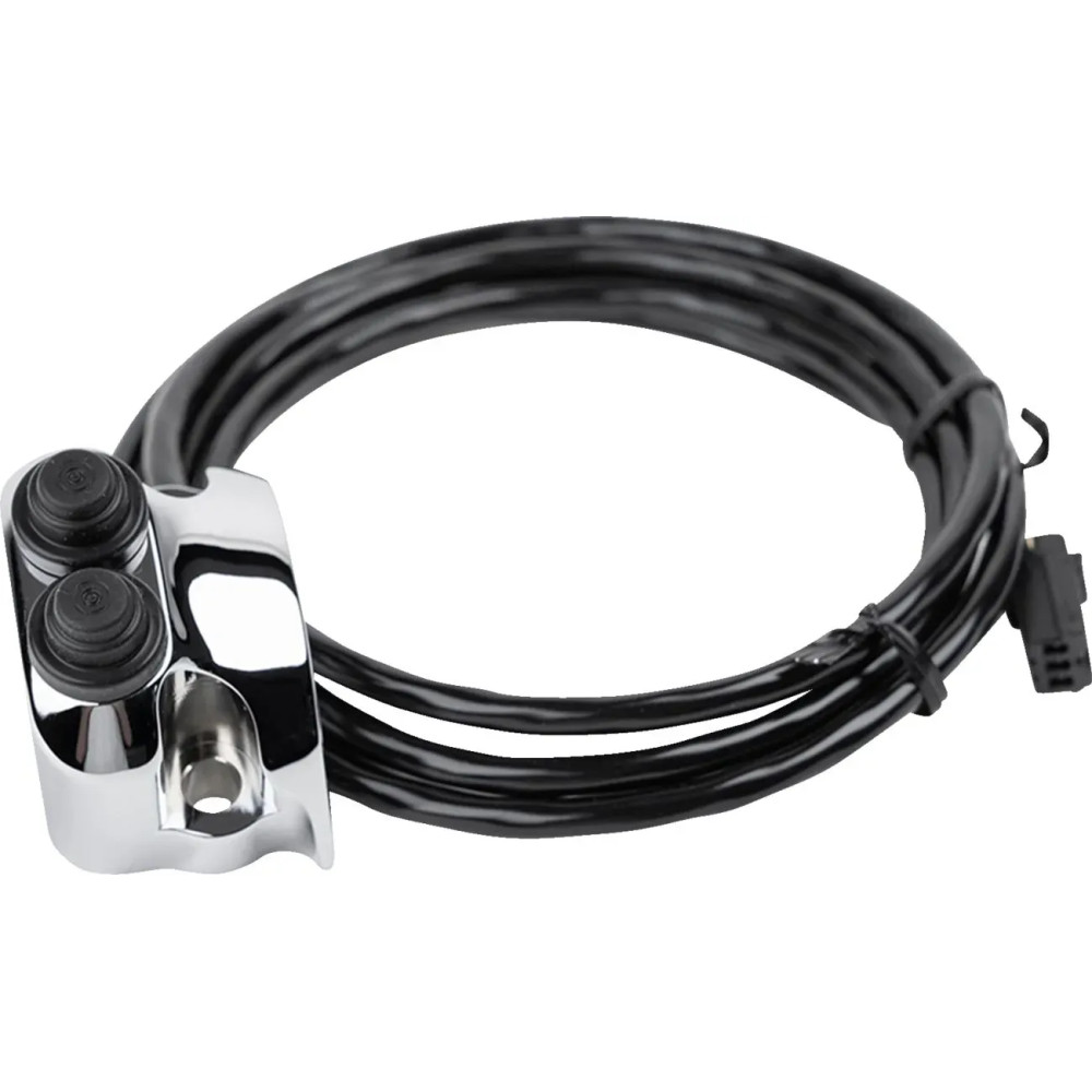 Chrome Legend Handlebar Mounted Control Assembly — fits 25.4 mm (1") and 31.8 mm (1-1/4")