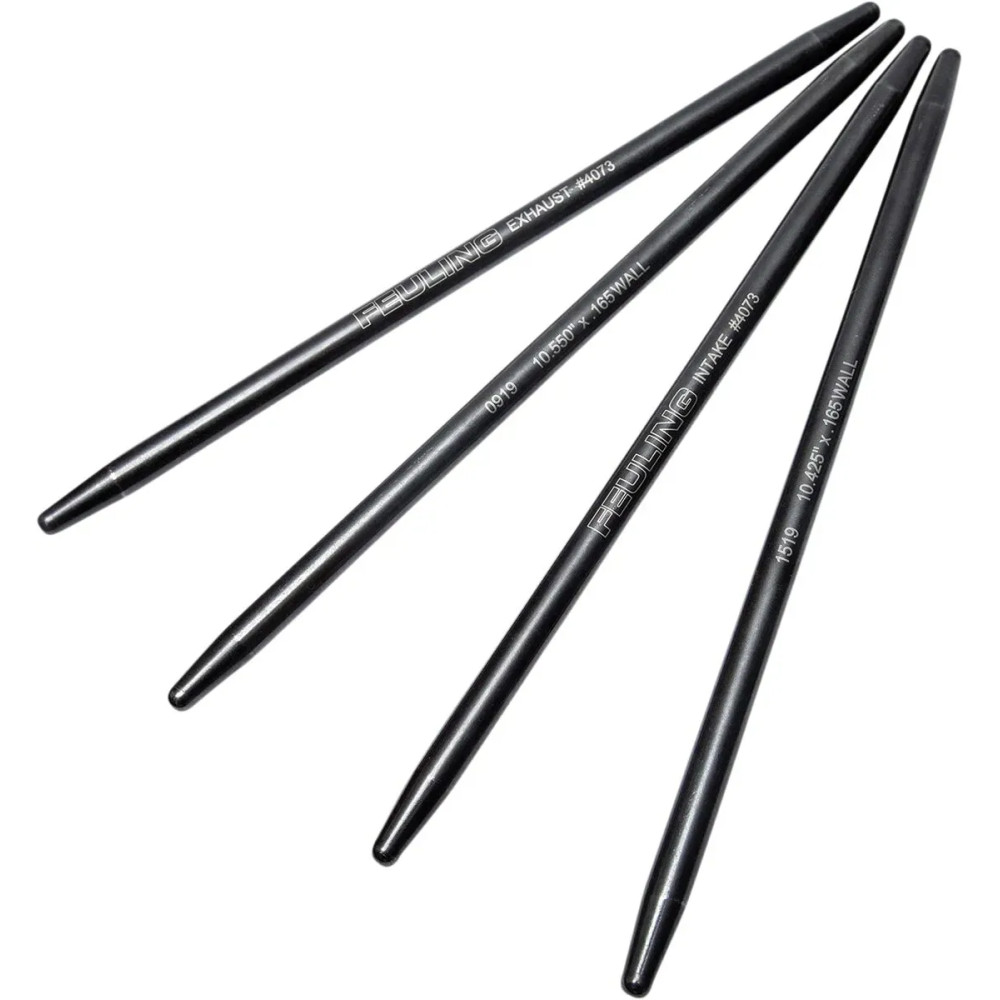 HP+® Fixed Length Pushrods — 7/16" diameter, 0.165" wall, 0.040" longer, Black oxide
