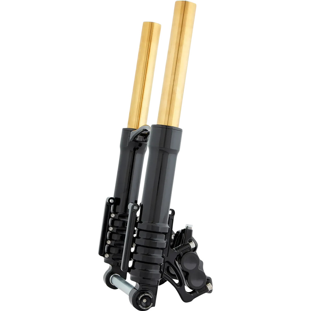 Method No Flex Fork Legs — 1.93" fork tube, fits 18"/19" front wheels, for 11.8" rotors, Black Anodized