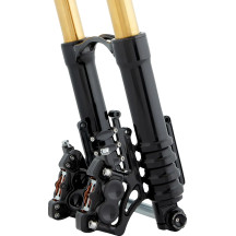 Method No Flex Fork Legs — 1.93" fork tube, fits 18"/19" front wheels, for 11.8" rotors, Black Anodized