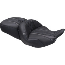 Deluxe Touring Seat — 18-1/2" driver, 13-1/2" rear, Black