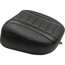 Deluxe Touring Passenger Seat — Black, Carbon Fiber
