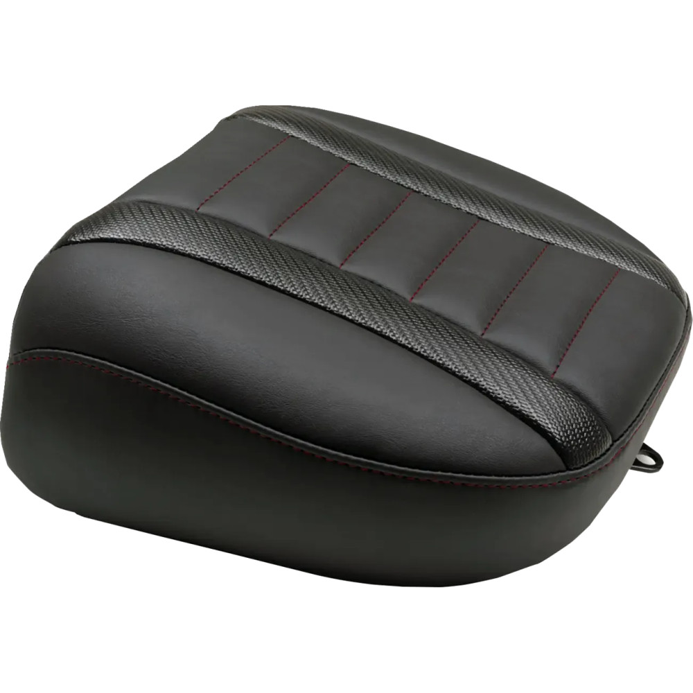 Deluxe Touring Passenger Seat — Black, Carbon Fiber
