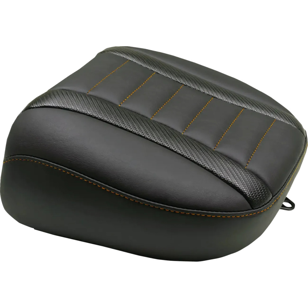 Deluxe Touring Passenger Seat — Black, Orange