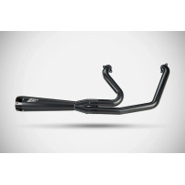 ZARD Kit completo de escape 2:1 H-D Softails — negro