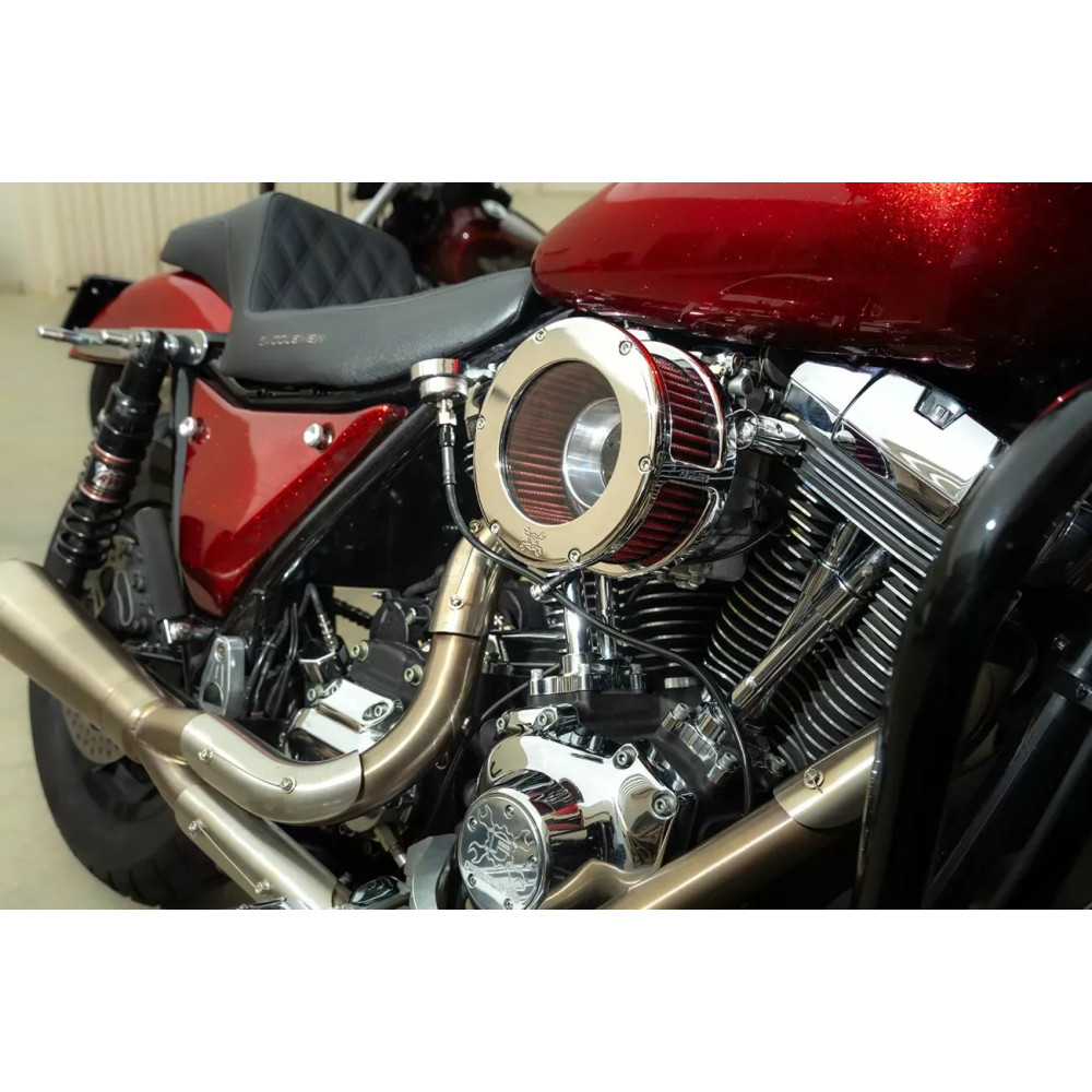 BA Air Cleaner Kit — Chrome, Round