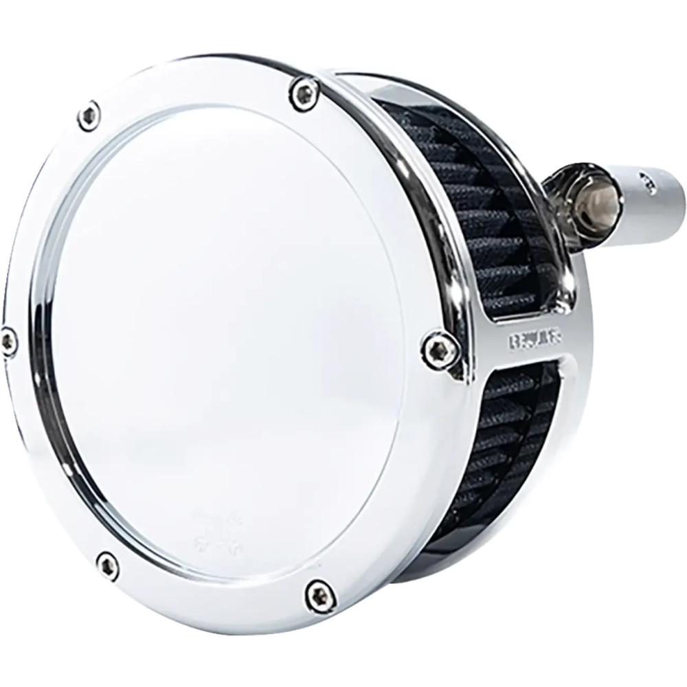 BA Air Cleaner Kit — Round, Black/Chrome