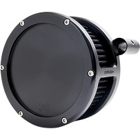 BA Air Cleaner Kit — Round, Black, Billet aluminum