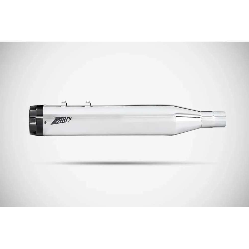 Silenciadores Slip-On planos de 4.33 in para HD-TOURING E3 — 4.33 in, Acabado pulido, Tapas negras