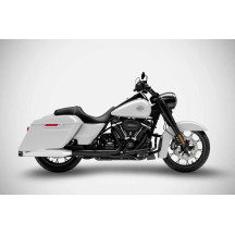 Silenciadores Slip-On planos de 4.33 in para HD-TOURING E3 — 4.33 in, Acabado pulido, Tapas negras