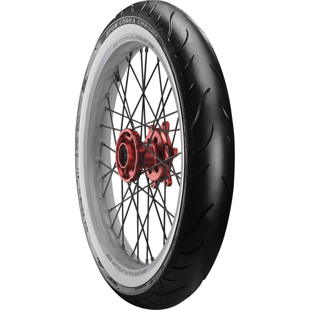 Cobra Chrome AV91 Tire — MH90-21, 21" rim, 56V, Whitewall